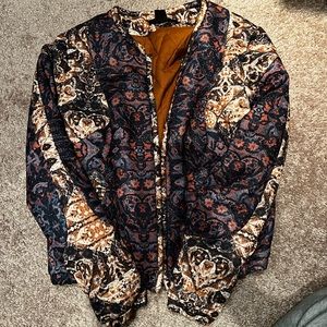 Multi printed/color bomber jacket